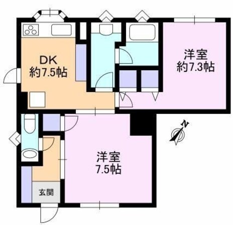 ルートワン石田の物件間取画像